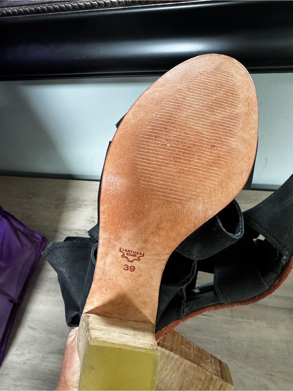 Free People Black Open-Toe Cutout Block Heel Booties - Picture 4 of 6